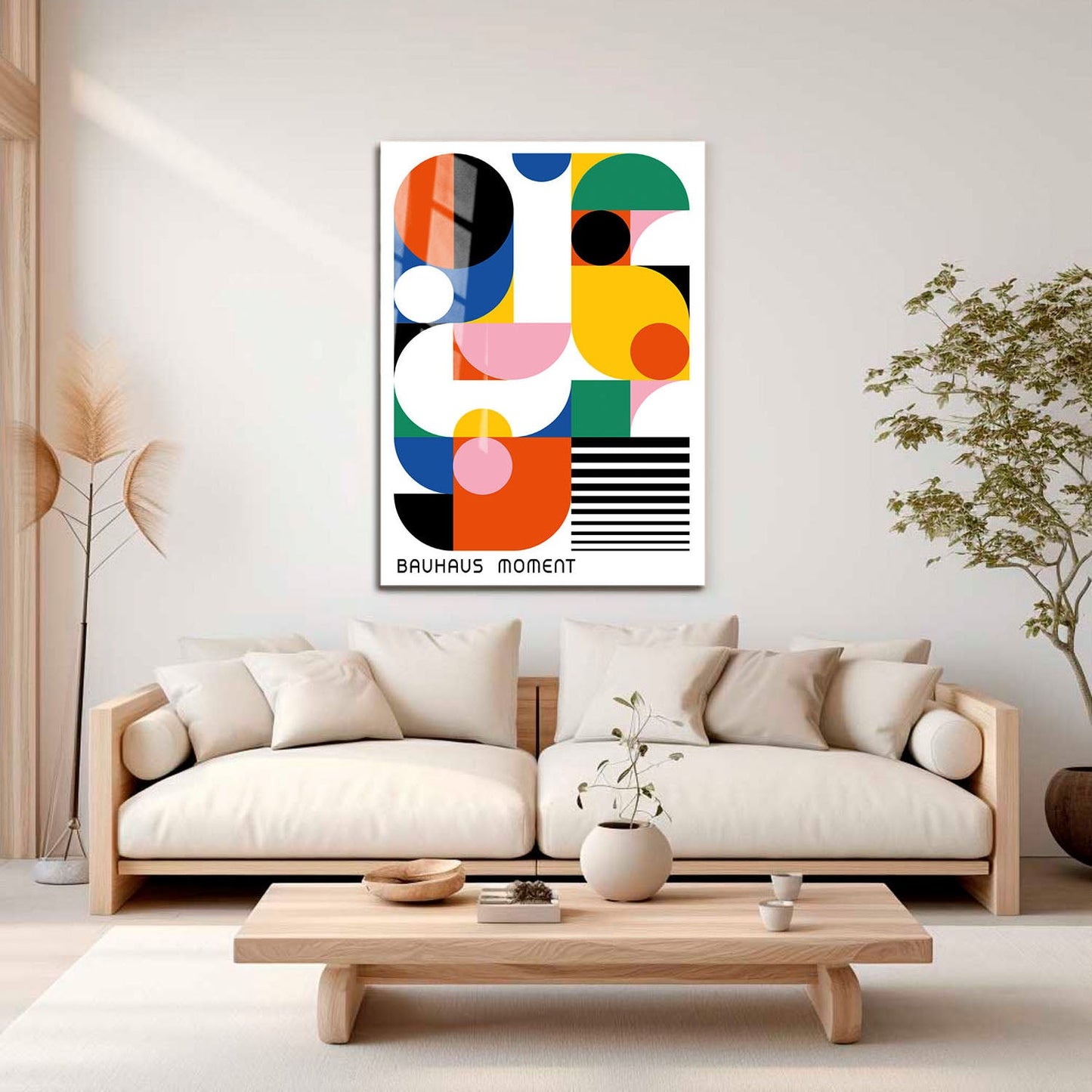 Wes Co Gallery Metal Poster Bauhaus Abstract Geometric 16" x 24" Home Goods - Artist Edge to edge Metal Art Print