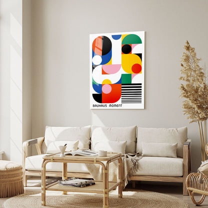 Wes Co Gallery Metal Poster Bauhaus Abstract Geometric 5" x 7" Home Goods - Artist Edge to edge Metal Art Print