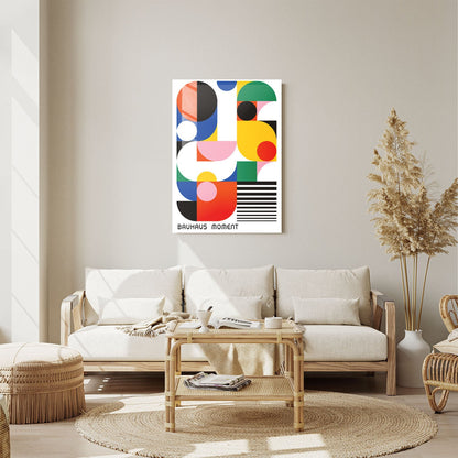 Wes Co Gallery Metal Poster Bauhaus Abstract Geometric 11" x 14" Home Goods - Artist Edge to edge Metal Art Print