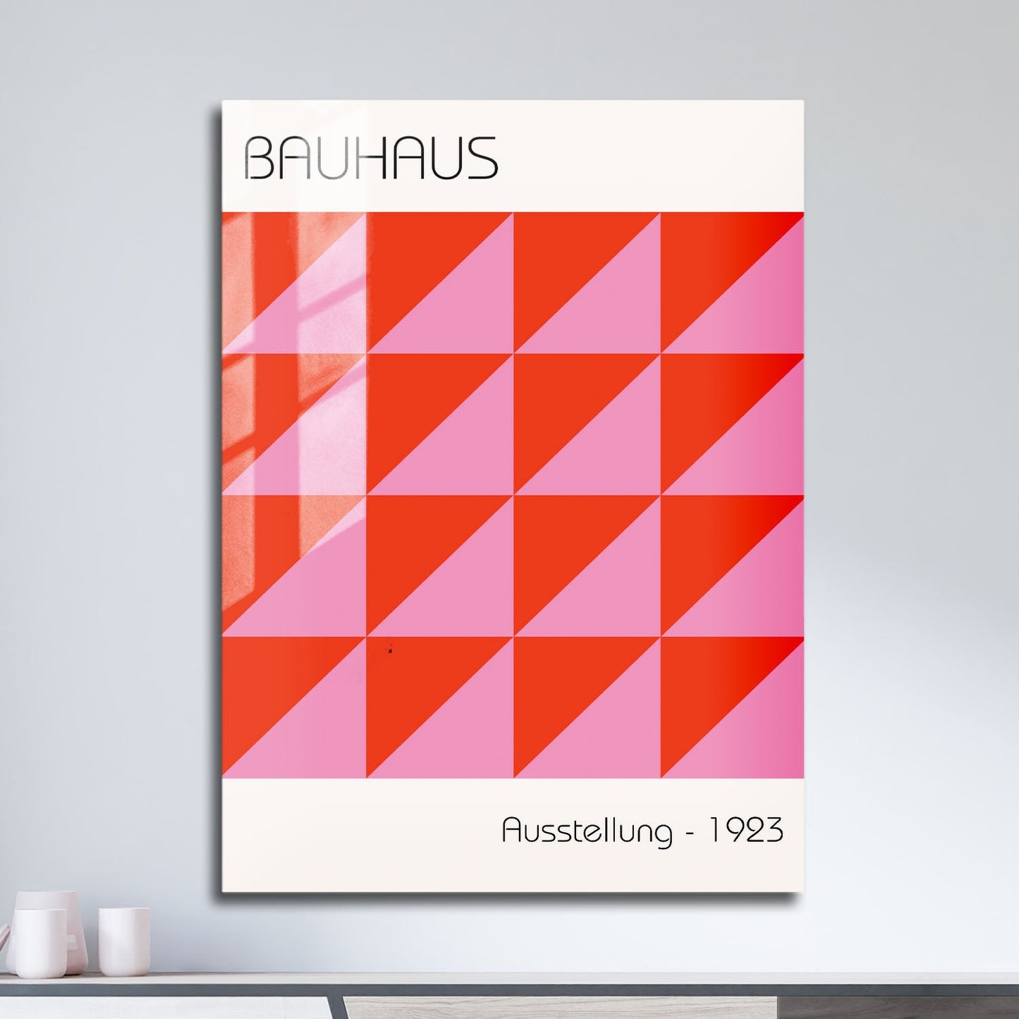 Wes Co Gallery Metal Poster Bauhaus Geometric Minimalism 11" x 17" Home Goods - Artist Edge to edge Metal Art Print