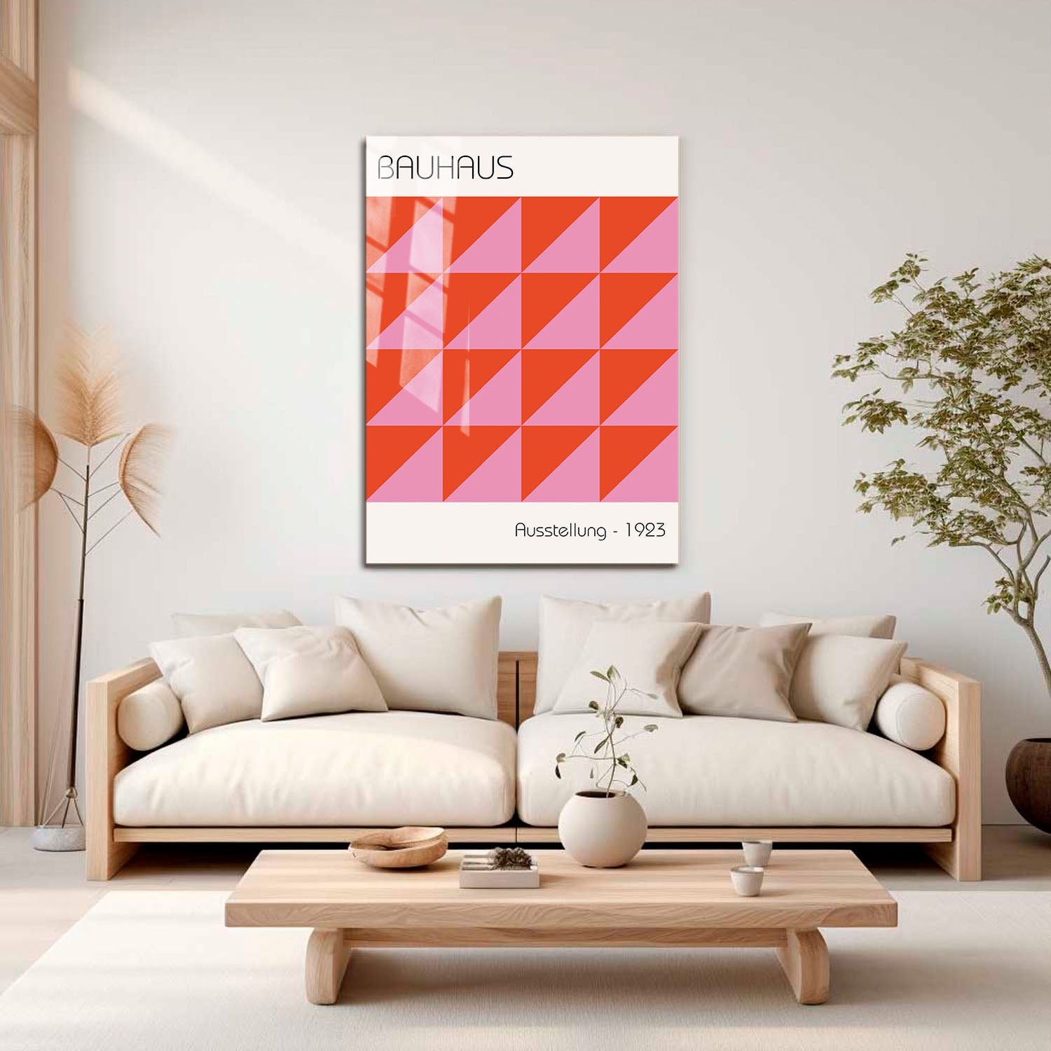 Wes Co Gallery Metal Poster Bauhaus Geometric Minimalism 16" x 24" Home Goods - Artist Edge to edge Metal Art Print