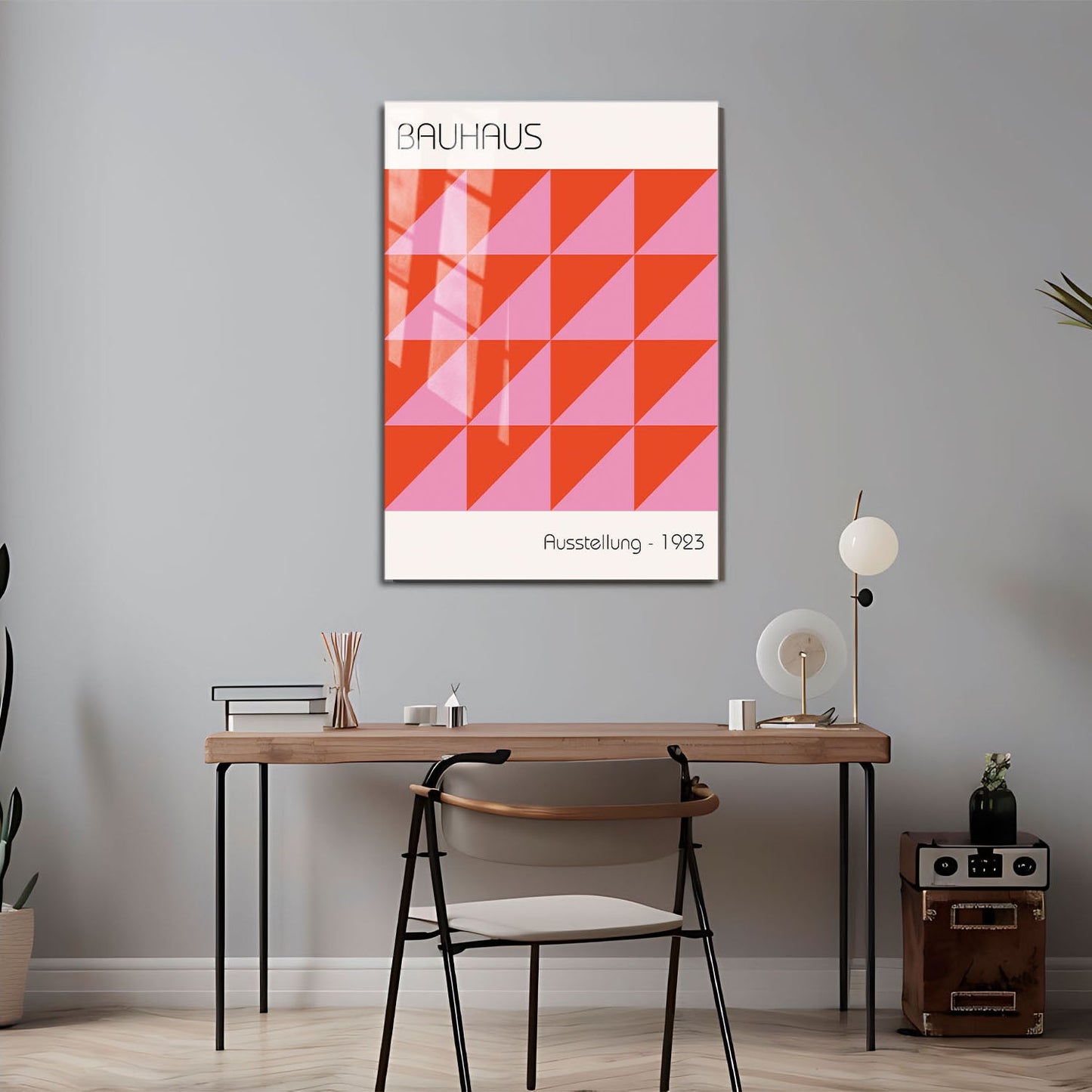 Wes Co Gallery Metal Poster Bauhaus Geometric Minimalism 24" x 36" Home Goods - Artist Edge to edge Metal Art Print