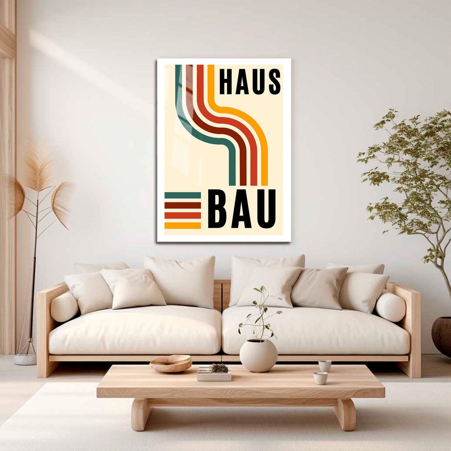 Wes Co Gallery Metal Poster Bauhaus Colorful Wave 16" x 24" Home Goods - Artist Edge to edge Metal Art Print