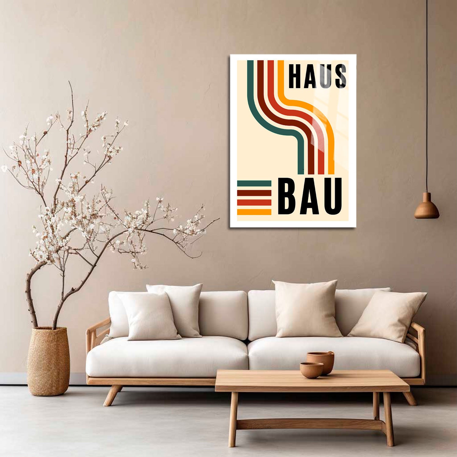 Wes Co Gallery Metal Poster Bauhaus Colorful Wave 5" x 7" Home Goods - Artist Edge to edge Metal Art Print