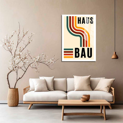 Wes Co Gallery Metal Poster Bauhaus Colorful Wave 5" x 7" Home Goods - Artist Edge to edge Metal Art Print