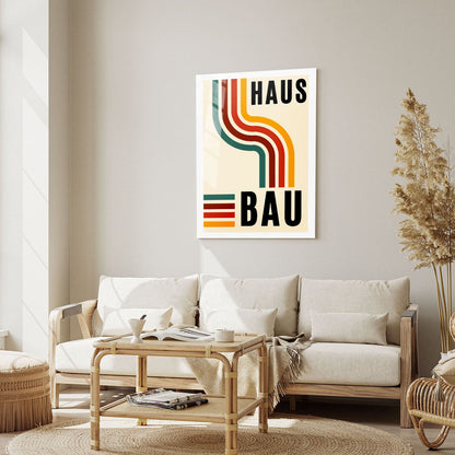 Wes Co Gallery Metal Poster Bauhaus Colorful Wave 5" x 7" Home Goods - Artist Edge to edge Metal Art Print