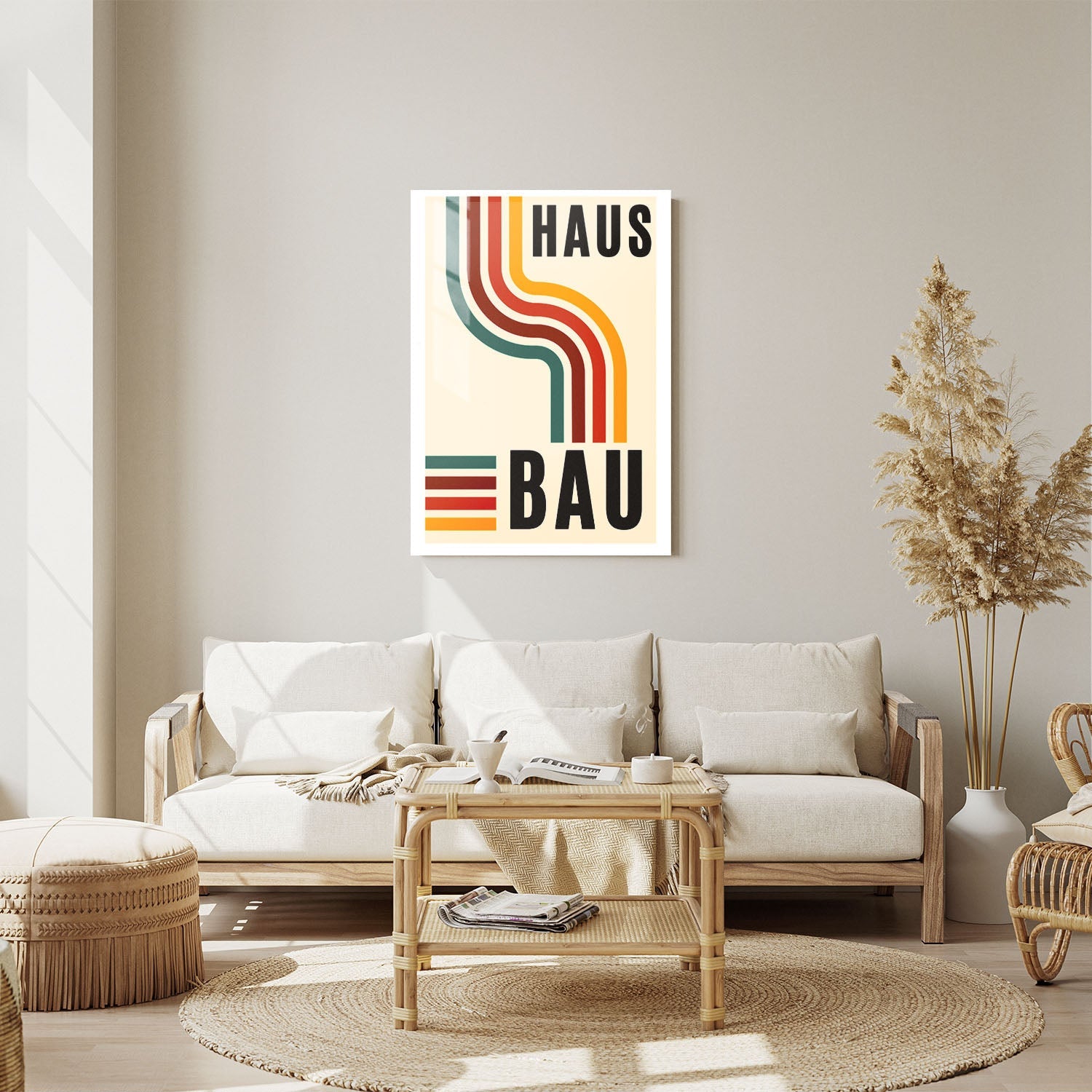 Wes Co Gallery Metal Poster Bauhaus Colorful Wave 11" x 14" Home Goods - Artist Edge to edge Metal Art Print