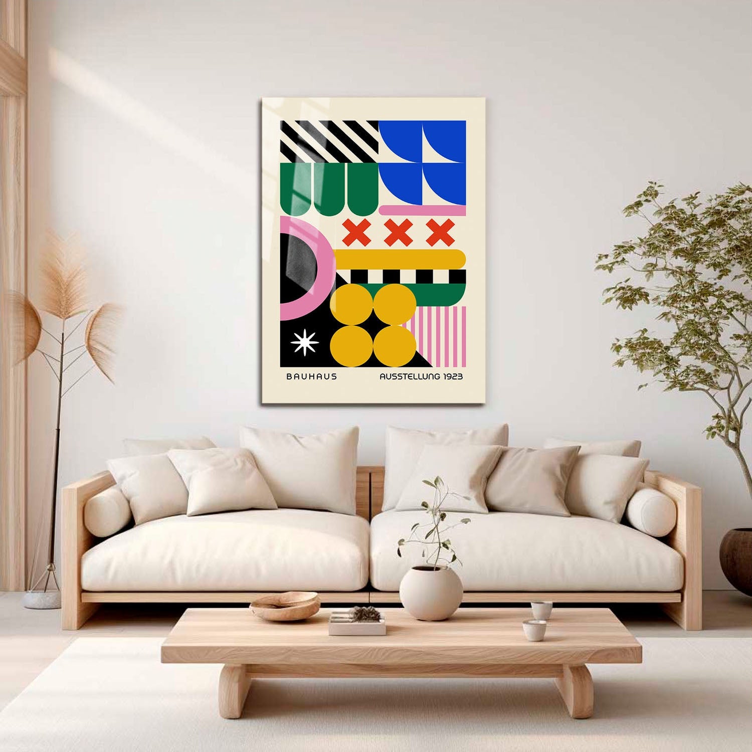 Wes Co Gallery Metal Poster Dreamlike Abstract Bauhaus 16" x 24" Home Goods - Artist Edge to edge Metal Art Print