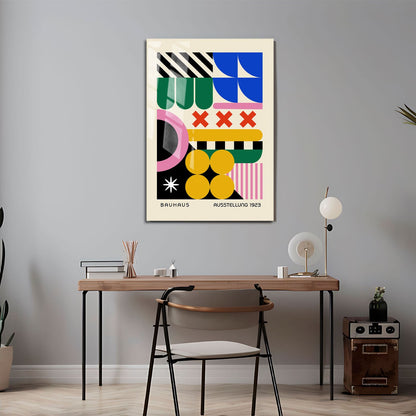 Wes Co Gallery Metal Poster Dreamlike Abstract Bauhaus 24" x 36" Home Goods - Artist Edge to edge Metal Art Print