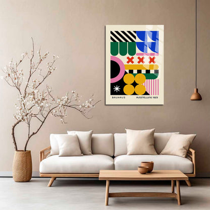 Wes Co Gallery Metal Poster Dreamlike Abstract Bauhaus 5" x 7" Home Goods - Artist Edge to edge Metal Art Print