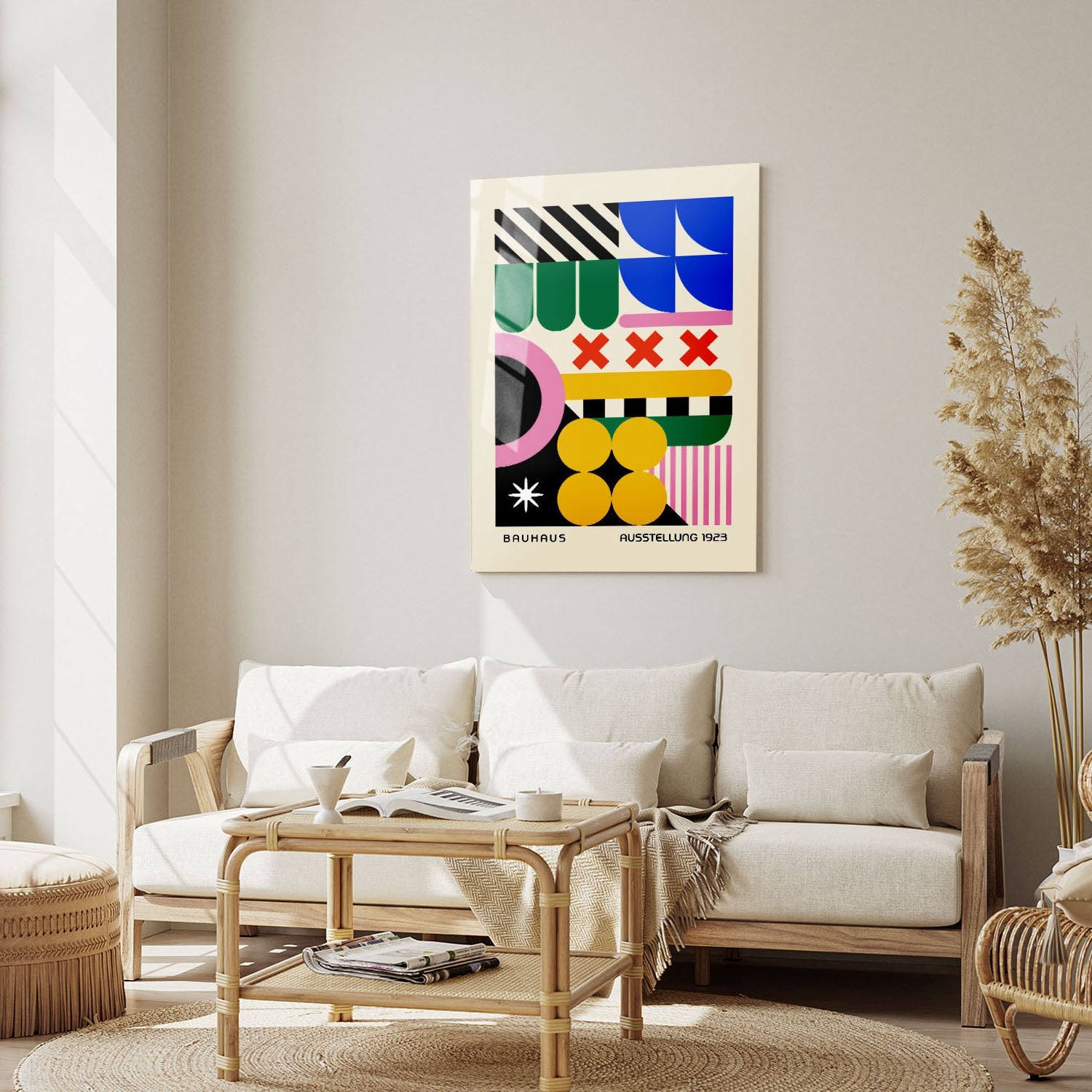 Wes Co Gallery Metal Poster Dreamlike Abstract Bauhaus 5" x 7" Home Goods - Artist Edge to edge Metal Art Print