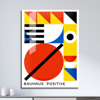 Wes Co Gallery Metal Poster Bauhaus Stay Positive 11" x 17" Home Goods - Artist Edge to edge Metal Art Print