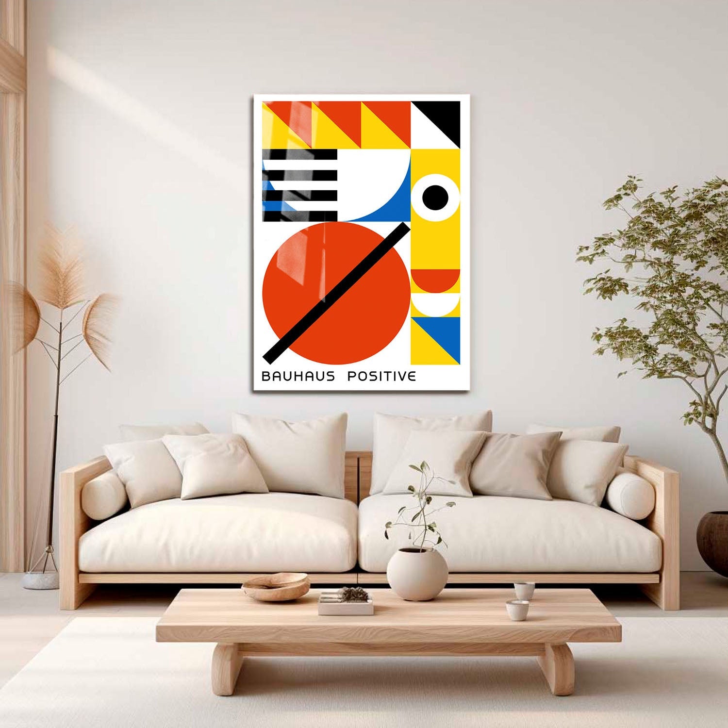 Wes Co Gallery Metal Poster Bauhaus Stay Positive 16" x 24" Home Goods - Artist Edge to edge Metal Art Print