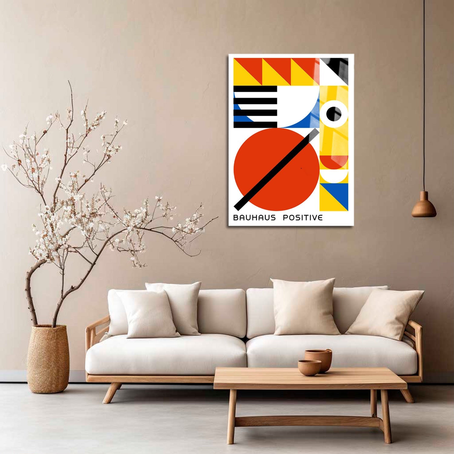 Wes Co Gallery Metal Poster Bauhaus Stay Positive 5" x 7" Home Goods - Artist Edge to edge Metal Art Print