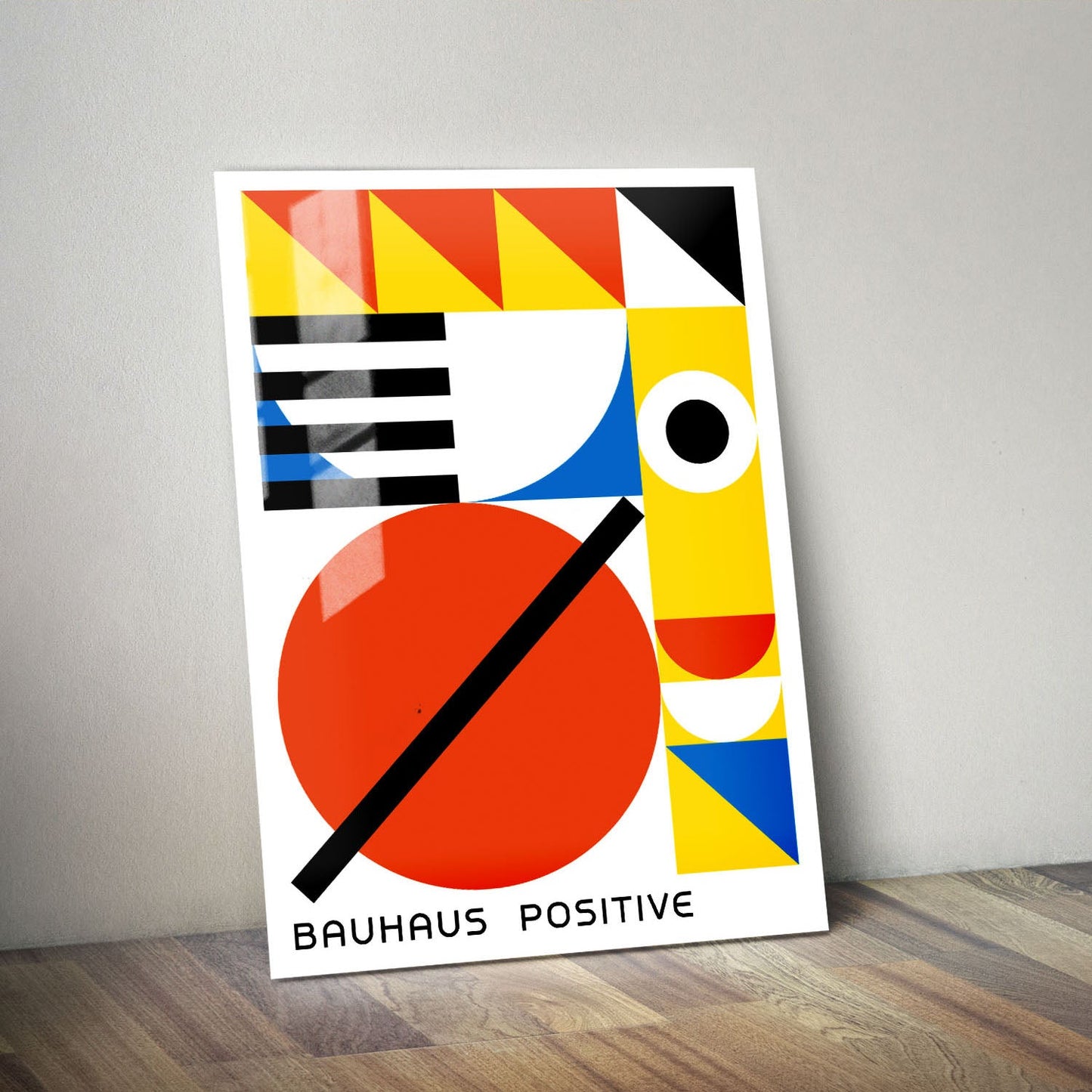 Wes Co Gallery Metal Poster Bauhaus Stay Positive 11" x 14" Home Goods - Artist Edge to edge Metal Art Print