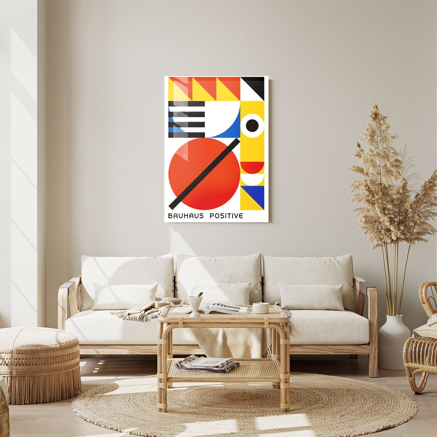 Wes Co Gallery Metal Poster Bauhaus Stay Positive 11" x 14" Home Goods - Artist Edge to edge Metal Art Print