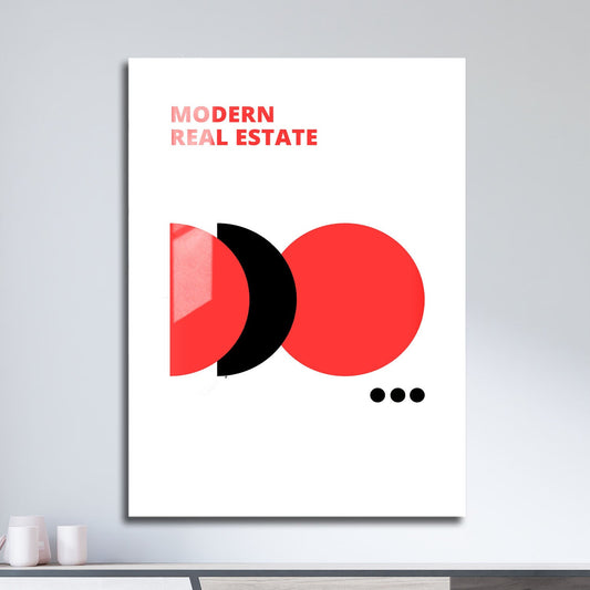 Wes Co Gallery Metal Poster Bauhaus Modern Real Estate 11" x 17" Home Goods - Artist Edge to edge Metal Art Print