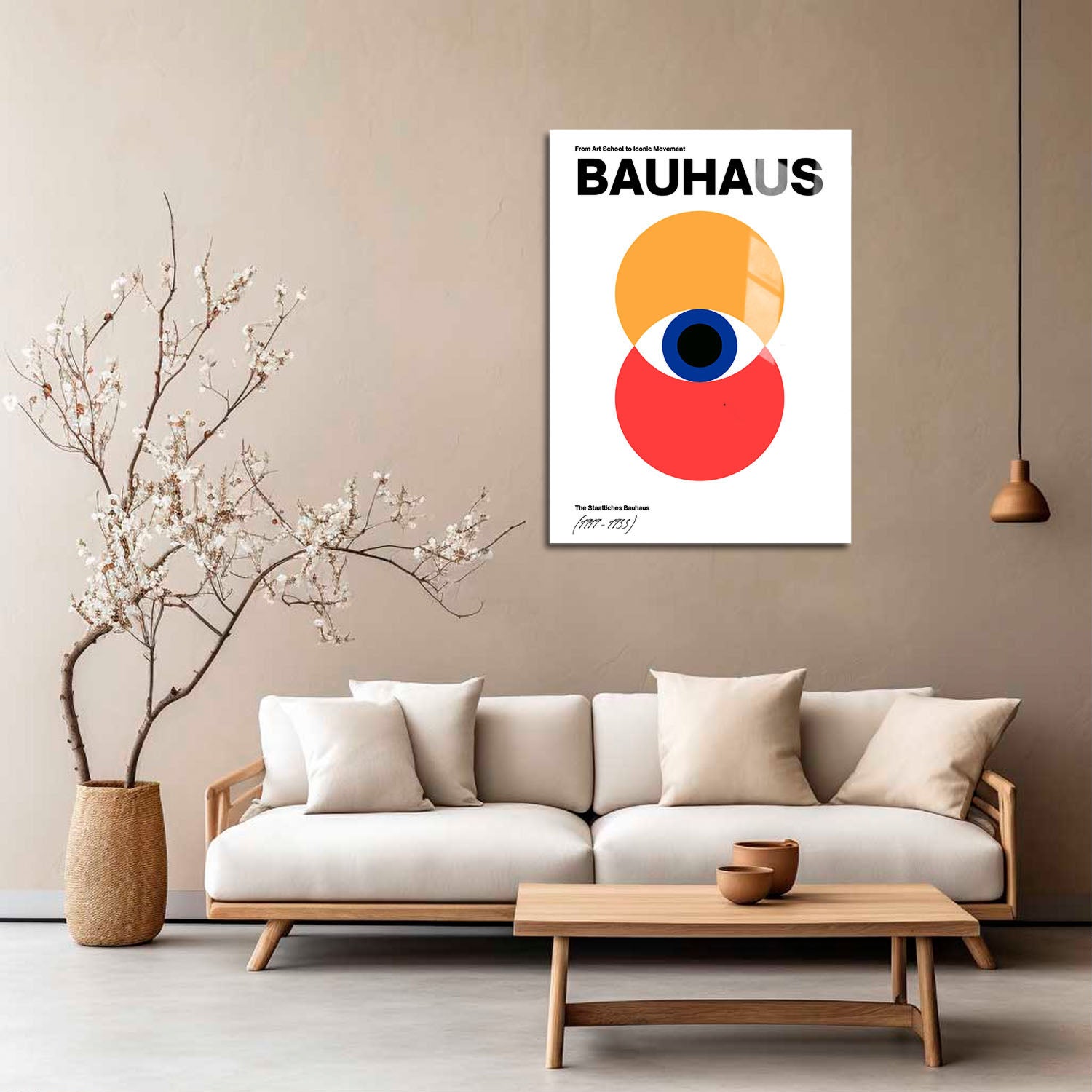 Wes Co Gallery Metal Poster Bold Bauhaus Abstract Eye 5" x 7" Home Goods - Artist Edge to edge Metal Art Print