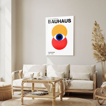 Wes Co Gallery Metal Poster Bold Bauhaus Abstract Eye 5" x 7" Home Goods - Artist Edge to edge Metal Art Print