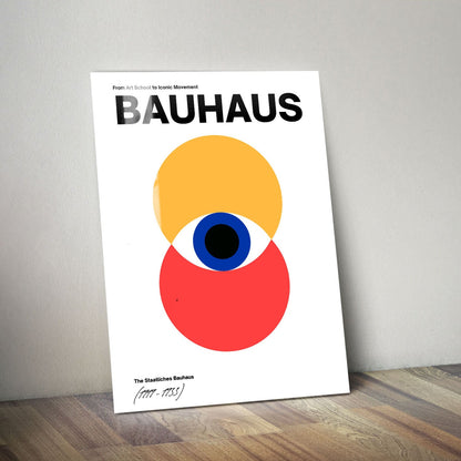 Wes Co Gallery Metal Poster Bold Bauhaus Abstract Eye 11" x 14" Home Goods - Artist Edge to edge Metal Art Print