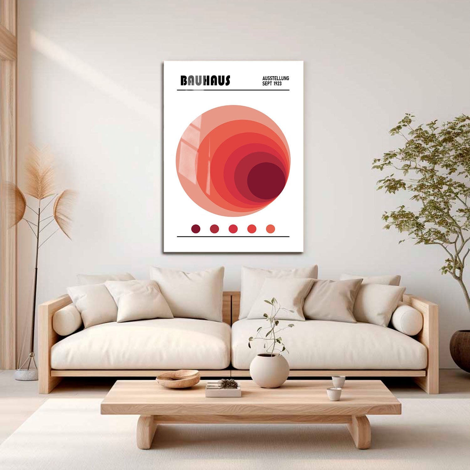 Wes Co Gallery Metal Poster Radiant Circles Bauhaus 16" x 24" Home Goods - Artist Edge to edge Metal Art Print