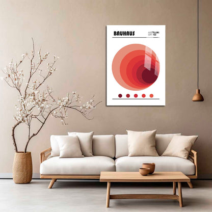 Wes Co Gallery Metal Poster Radiant Circles Bauhaus 5" x 7" Home Goods - Artist Edge to edge Metal Art Print