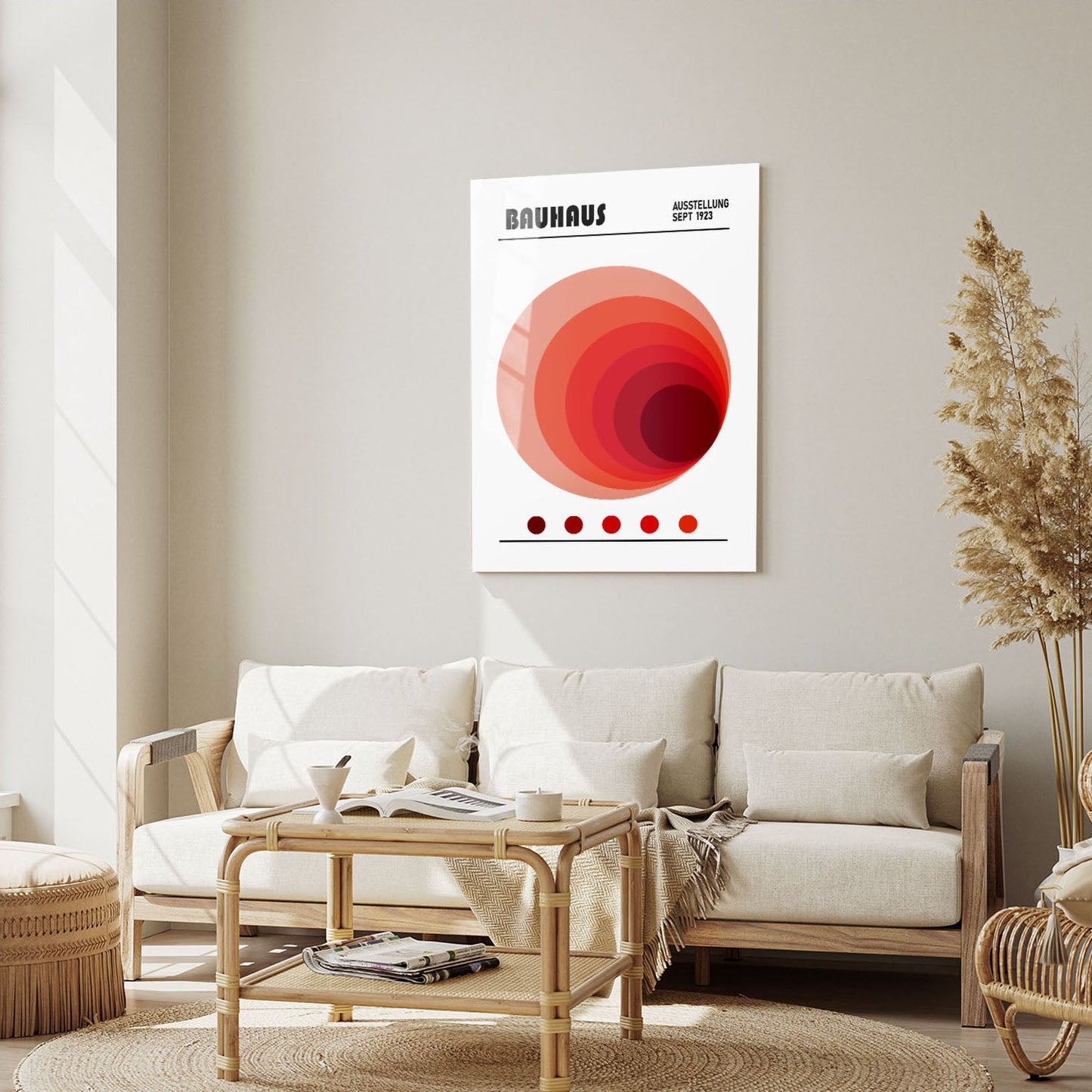 Wes Co Gallery Metal Poster Radiant Circles Bauhaus 5" x 7" Home Goods - Artist Edge to edge Metal Art Print