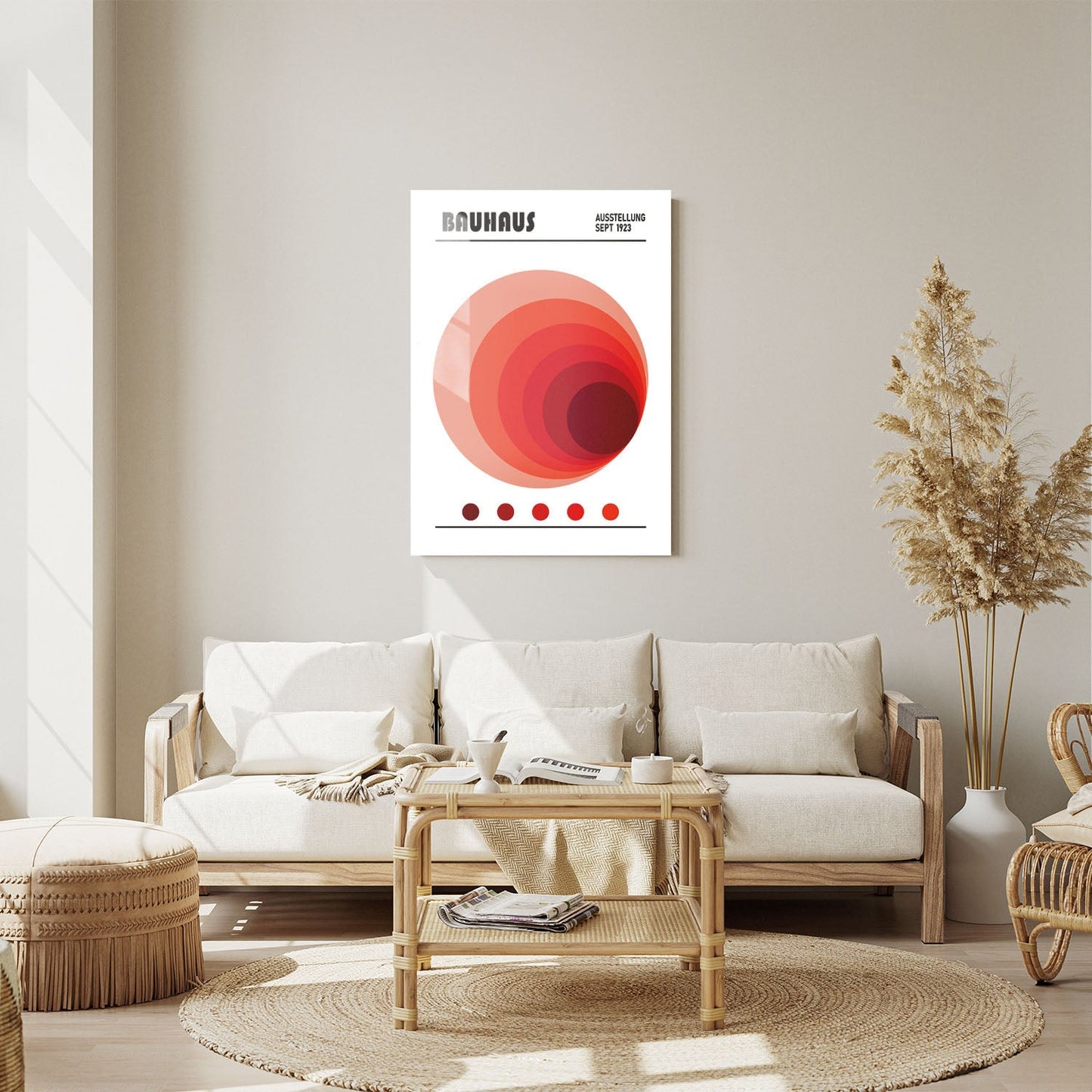 Wes Co Gallery Metal Poster Radiant Circles Bauhaus 11" x 14" Home Goods - Artist Edge to edge Metal Art Print