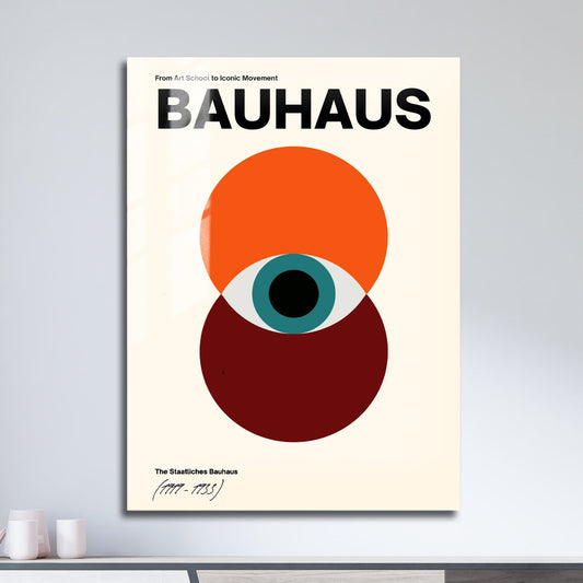 Wes Co Gallery Metal Poster Bauhaus Eye Geometric 11" x 17" Home Goods - Artist Edge to edge Metal Art Print