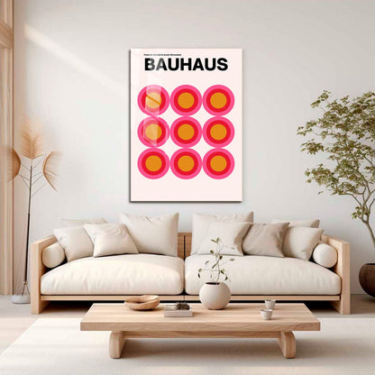 Wes Co Gallery Metal Poster Bold Bauhaus Target Circles 16" x 24" Home Goods - Artist Edge to edge Metal Art Print