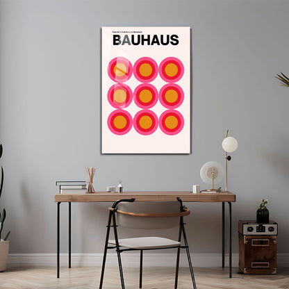 Wes Co Gallery Metal Poster Bold Bauhaus Target Circles 24" x 36" Home Goods - Artist Edge to edge Metal Art Print