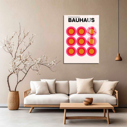 Wes Co Gallery Metal Poster Bold Bauhaus Target Circles 5" x 7" Home Goods - Artist Edge to edge Metal Art Print