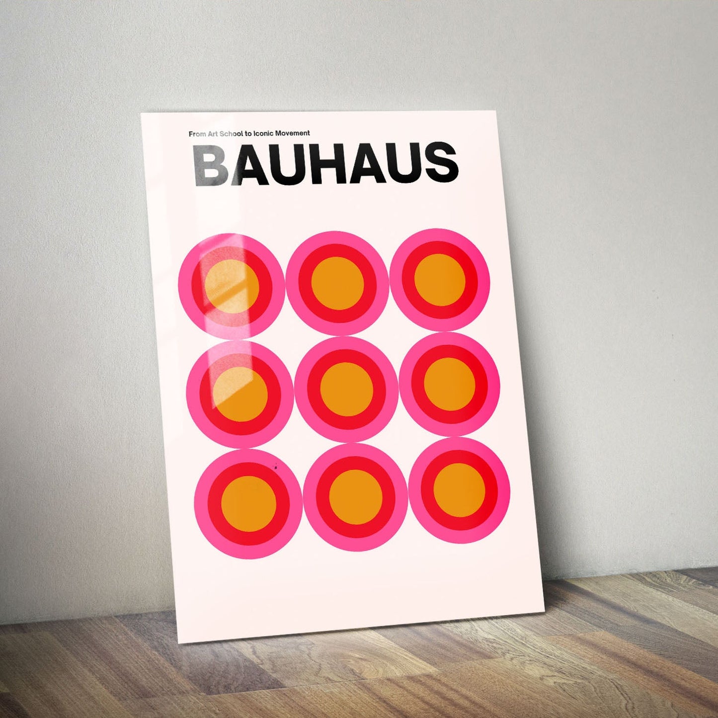 Wes Co Gallery Metal Poster Bold Bauhaus Target Circles 11" x 14" Home Goods - Artist Edge to edge Metal Art Print