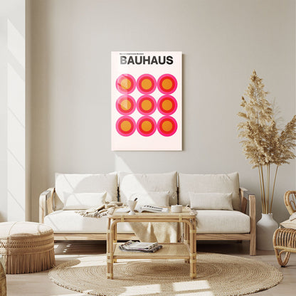 Wes Co Gallery Metal Poster Bold Bauhaus Target Circles 11" x 14" Home Goods - Artist Edge to edge Metal Art Print