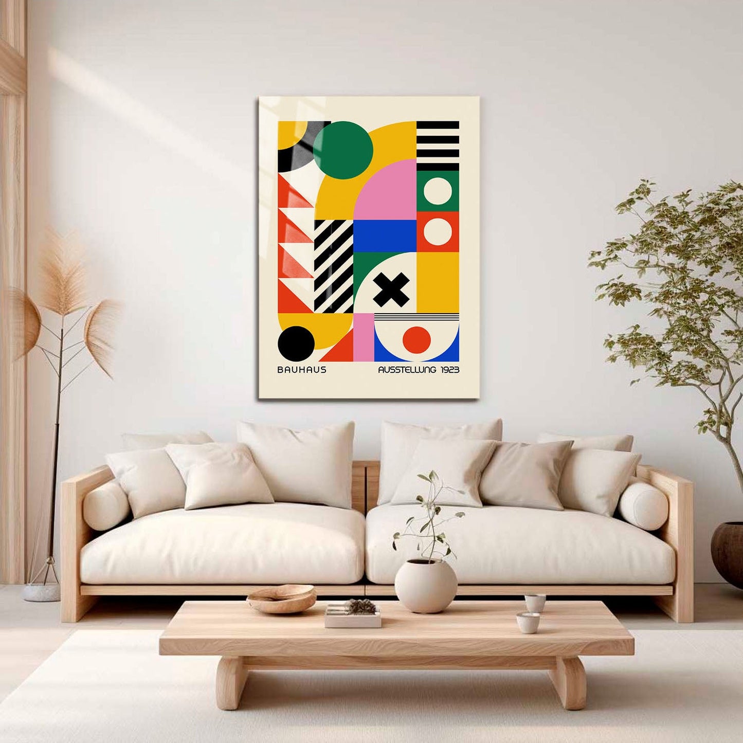 Wes Co Gallery Metal Poster Colorful Bauhaus Geometry 16" x 24" Home Goods - Artist Edge to edge Metal Art Print