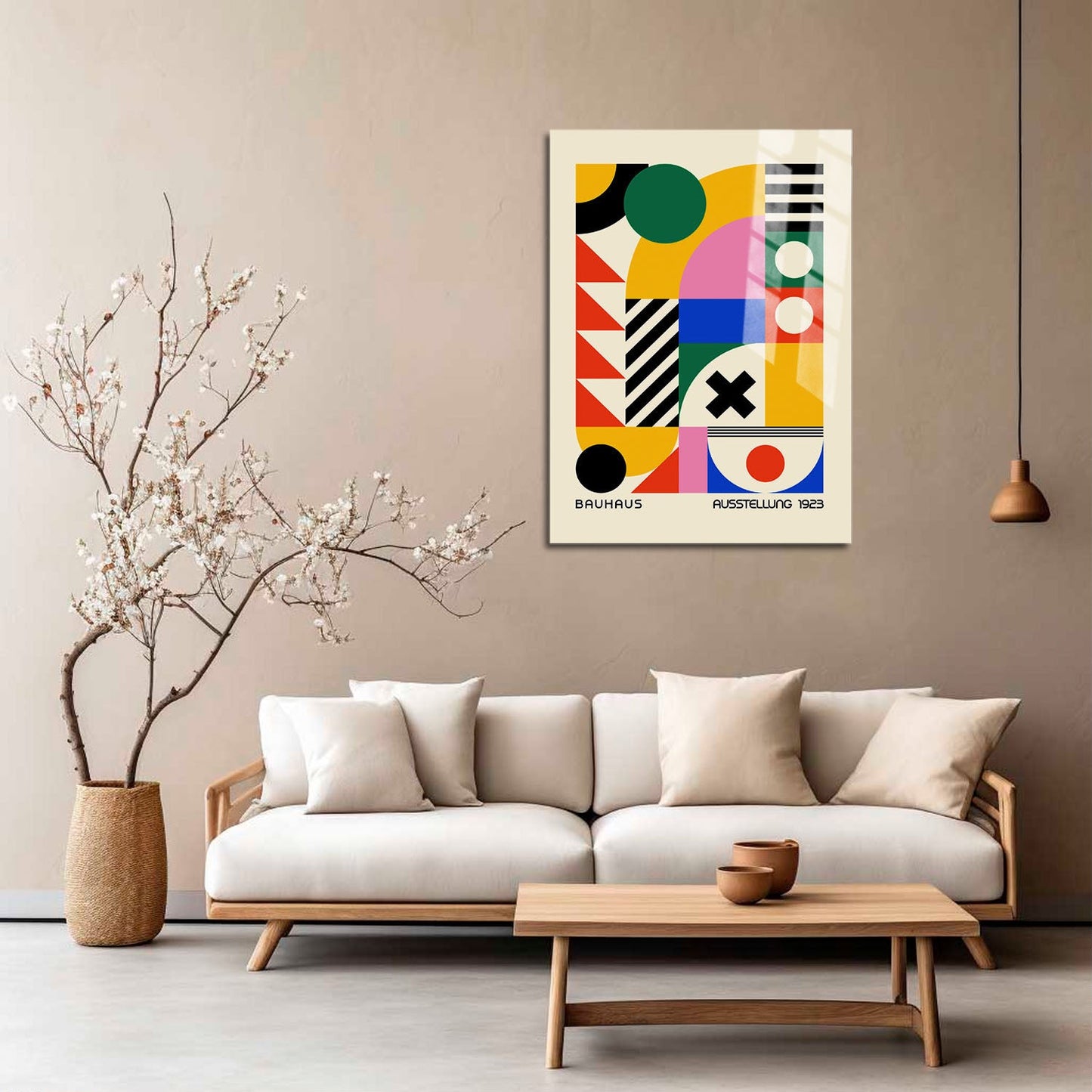 Wes Co Gallery Metal Poster Colorful Bauhaus Geometry 5" x 7" Home Goods - Artist Edge to edge Metal Art Print