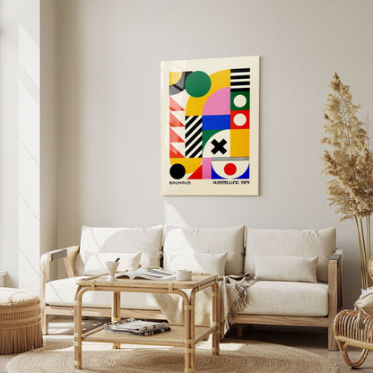 Wes Co Gallery Metal Poster Colorful Bauhaus Geometry 5" x 7" Home Goods - Artist Edge to edge Metal Art Print