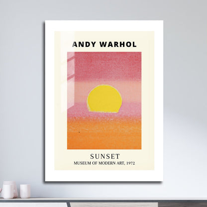 Wes Co Gallery Metal Poster Sunset by Andy Warhold 16" x 24" Home Goods - Artist Border or edge to edge Metal Art Print