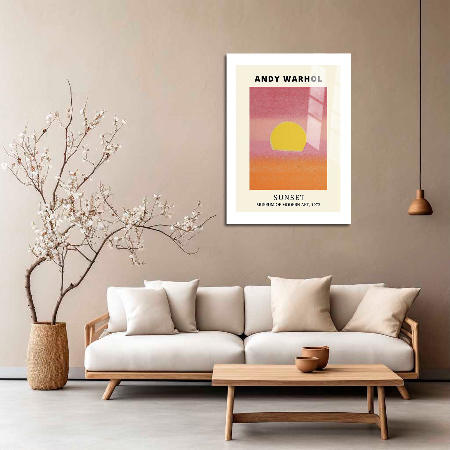 Wes Co Gallery Metal Poster Sunset by Andy Warhold 16" x 24" Home Goods - Artist Border or edge to edge Metal Art Print