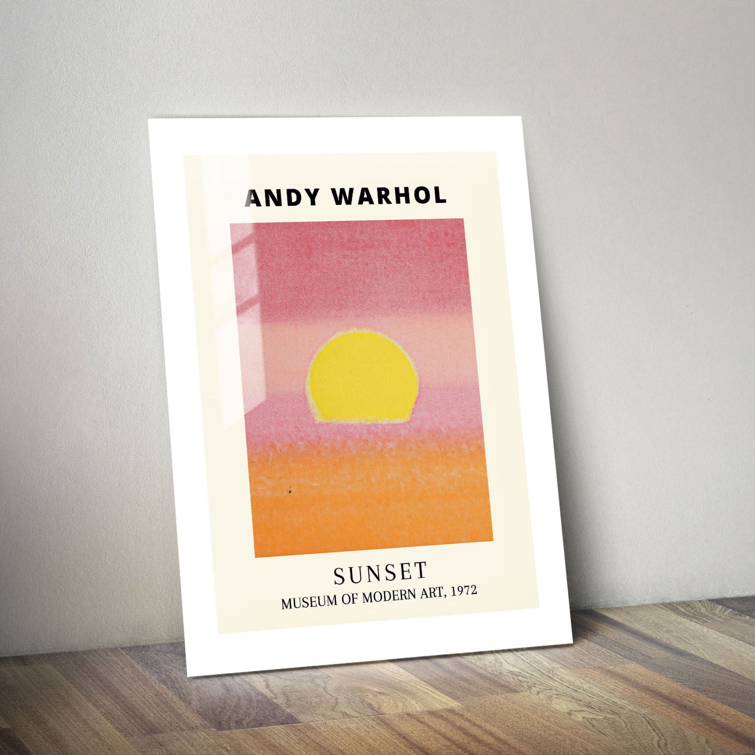 Wes Co Gallery Metal Poster Sunset by Andy Warhold 24" x 36" Home Goods - Artist Border or edge to edge Metal Art Print