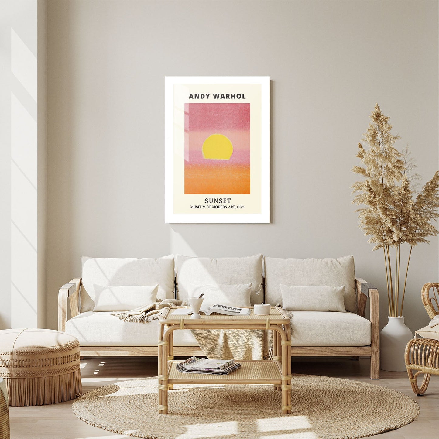 Wes Co Gallery Metal Poster Sunset by Andy Warhold 24" x 36" Home Goods - Artist Border or edge to edge Metal Art Print