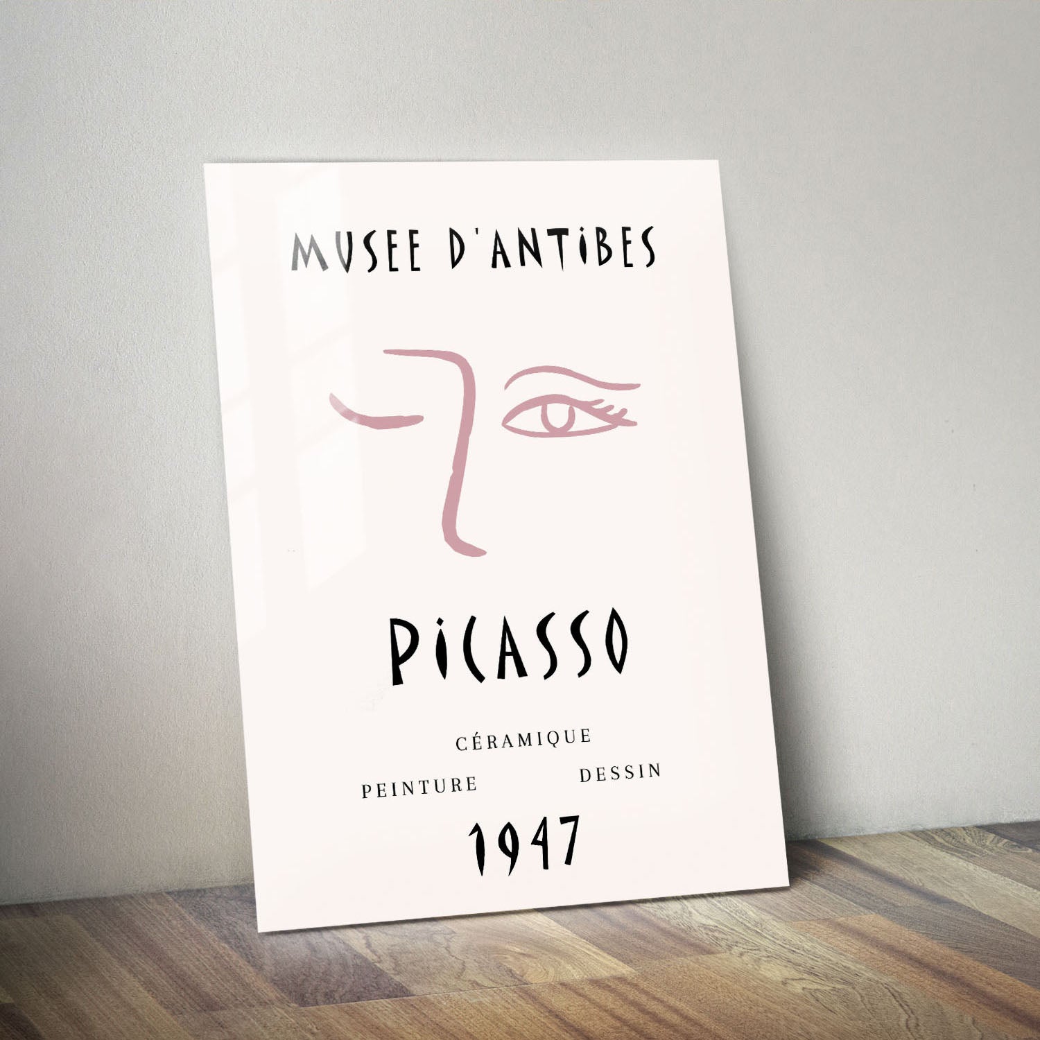 Wes Co Gallery Metal Poster Picasso Inspired Eye 11" x 14" Home Goods - Neutral Edge to edge Metal Art Print