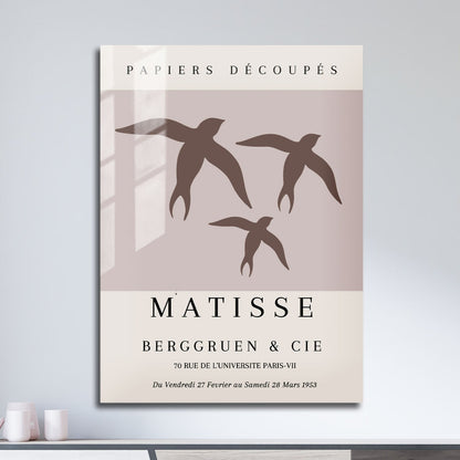 Wes Co Gallery Metal Poster Matisse Birds in Flight 11" x 17" Home Goods - Neutral Edge to edge Metal Art Print