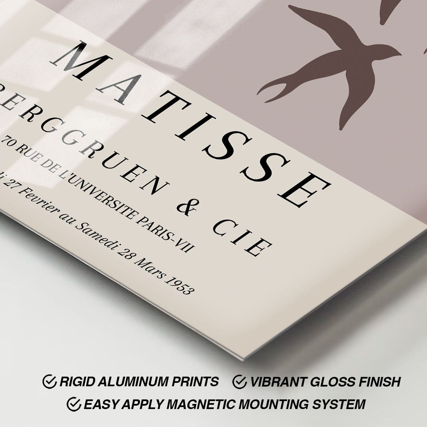 Wes Co Gallery Metal Poster Matisse Birds in Flight 11" x 17" Home Goods - Neutral Edge to edge Metal Art Print