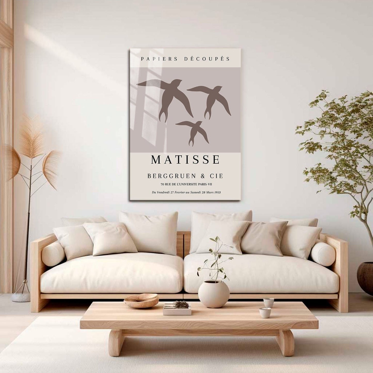 Wes Co Gallery Metal Poster Matisse Birds in Flight 16" x 24" Home Goods - Neutral Edge to edge Metal Art Print