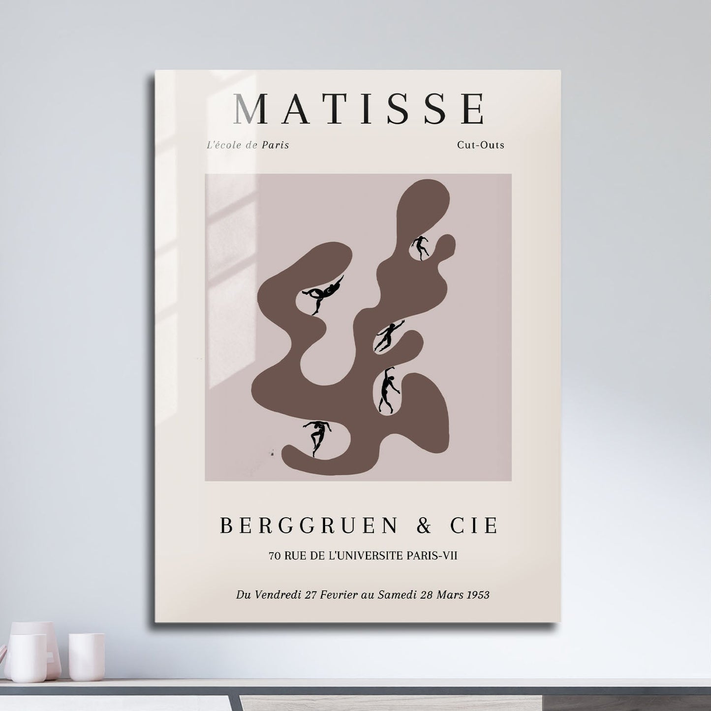 Wes Co Gallery Metal Poster Matisse Dance of Shapes 11" x 17" Home Goods - Neutral Edge to edge Metal Art Print