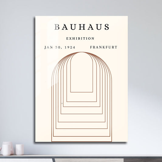 Wes Co Gallery Metal Poster Bauhaus Arches of Balance 11" x 17" Home Goods - Neutral Edge to edge Metal Art Print