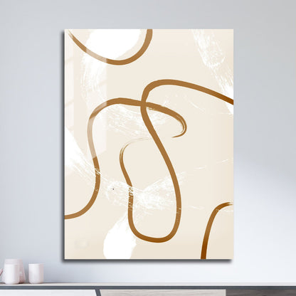 Wes Co Gallery Metal Poster Abstract Sand Waves 11" x 17" Home Goods - Nordic Border or edge to edge Metal Art Print