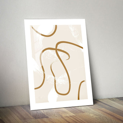 Wes Co Gallery Metal Poster Abstract Sand Waves 24" x 36" Home Goods - Nordic Border or edge to edge Metal Art Print