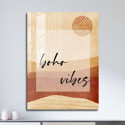 Wes Co Gallery Metal Poster Boho Vibes Sunscape 11" x 17" Home Goods - Nordic Border or edge to edge Metal Art Print